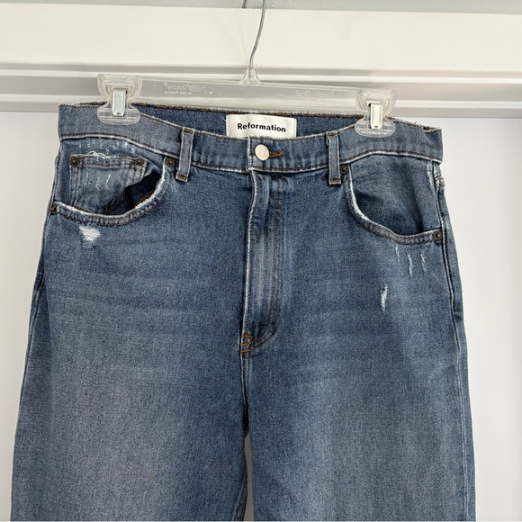 Reformation Perri High Rise Straight Leg Jeans size 30 Tall - Picture 3 of 11